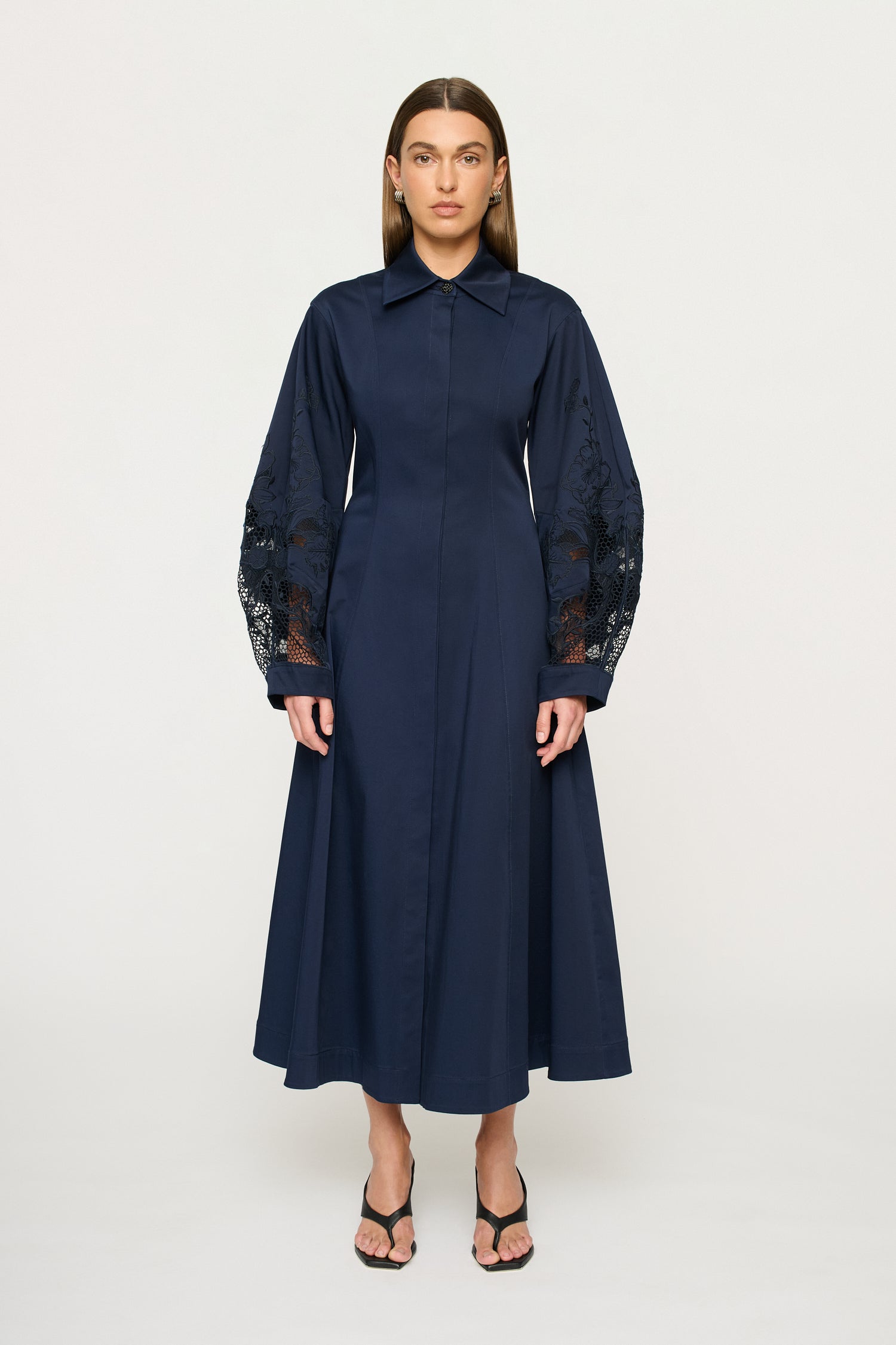 frida midi dress Frida Midi Dress | Navy | Linen Midi Dress