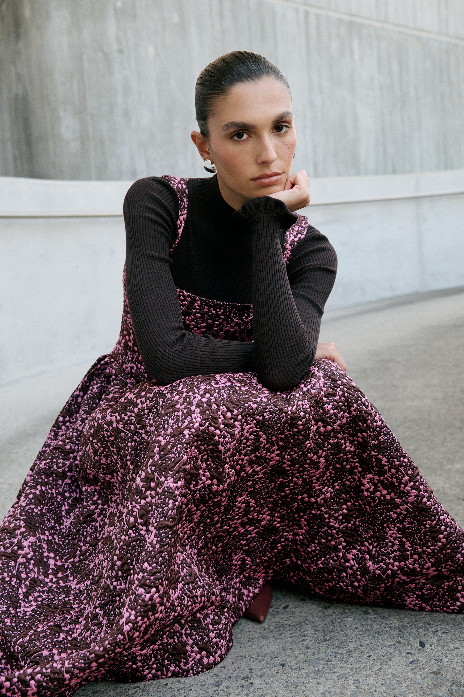 SYLVIE JACQUARD DRESS