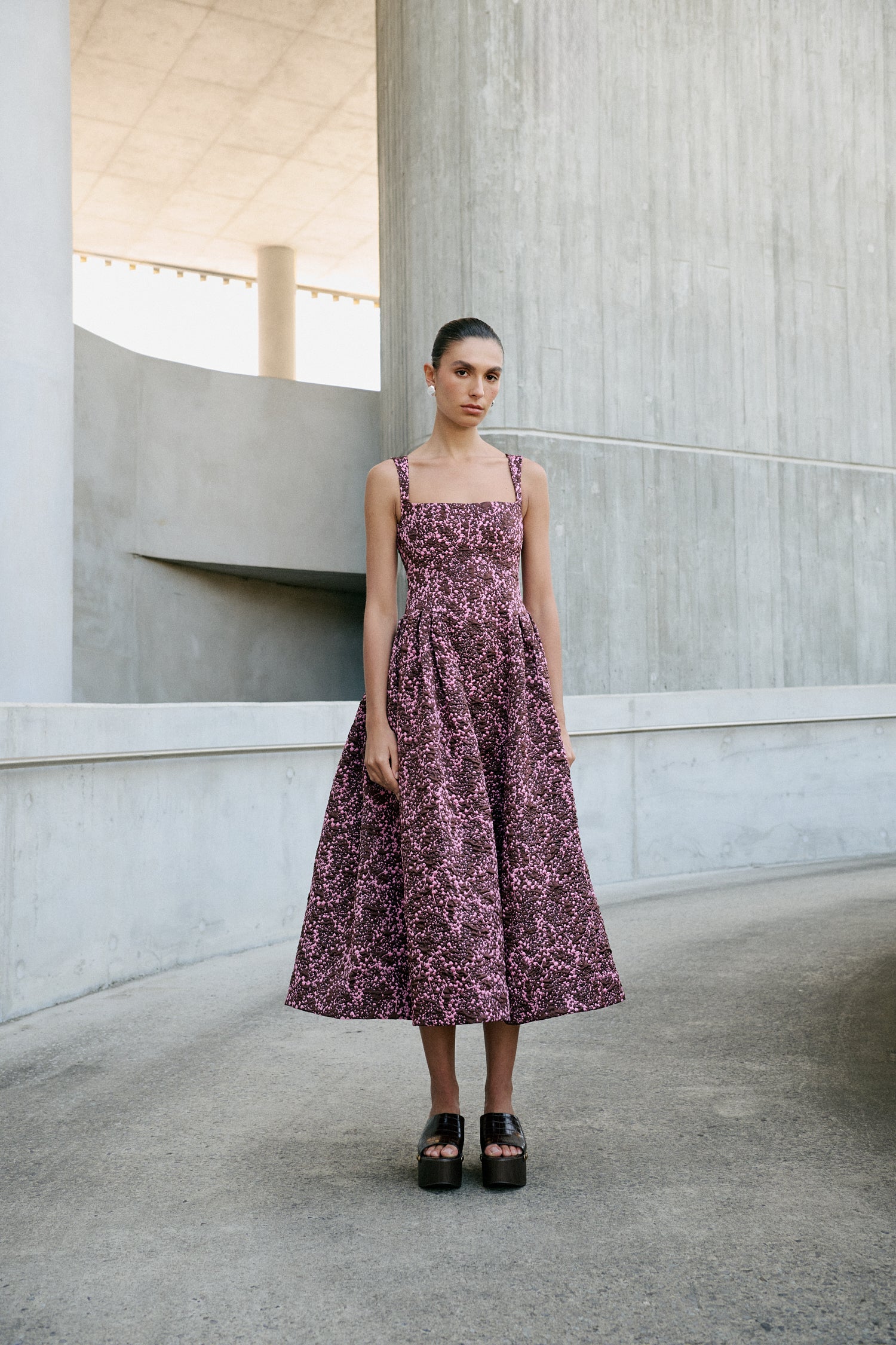 SYLVIE JACQUARD DRESS