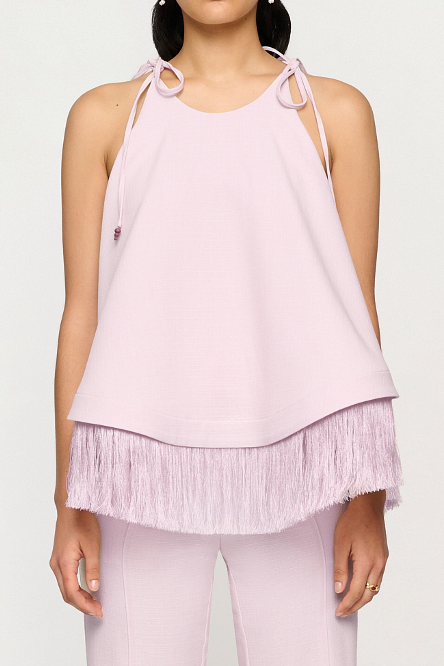 BIBI FRINGE HEM TOP