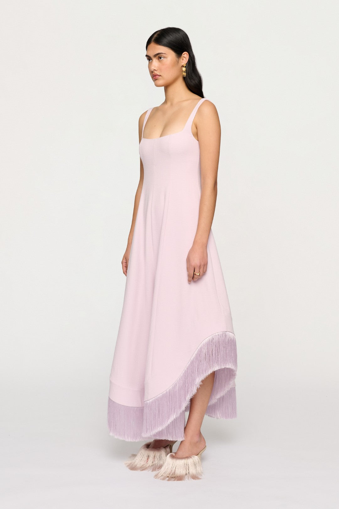 EMINE FRINGE HEM DRESS