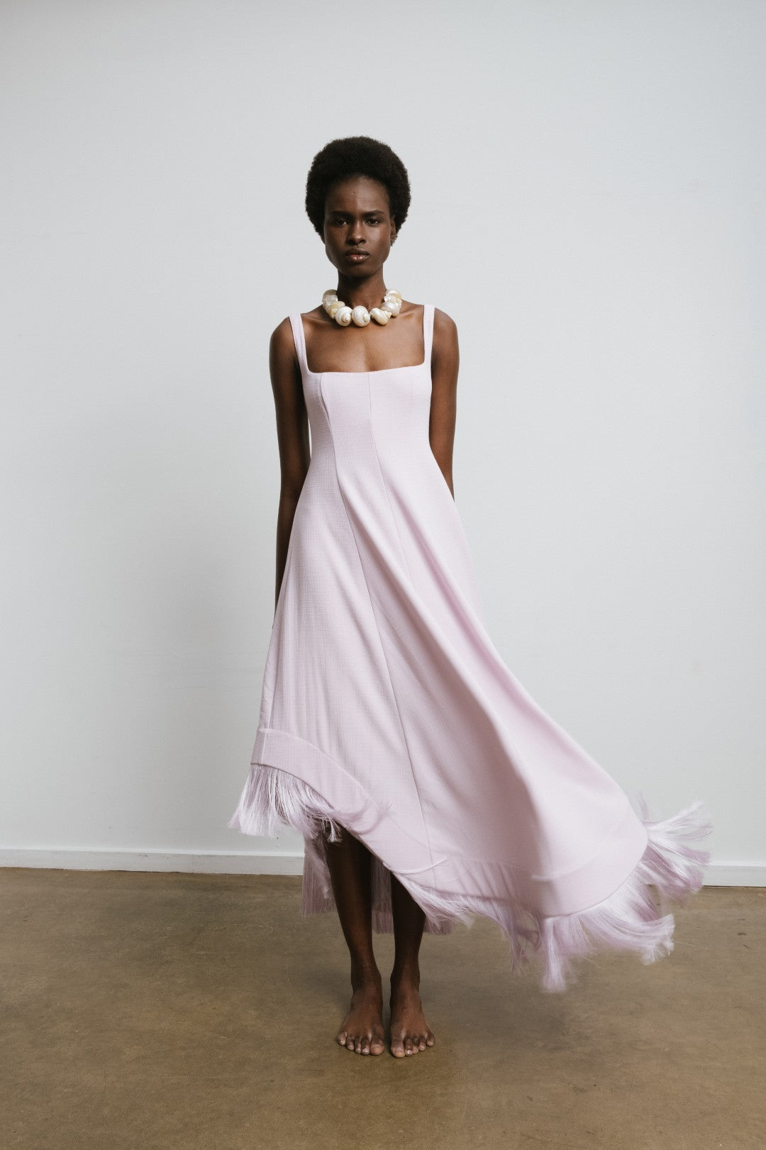 EMINE FRINGE HEM DRESS