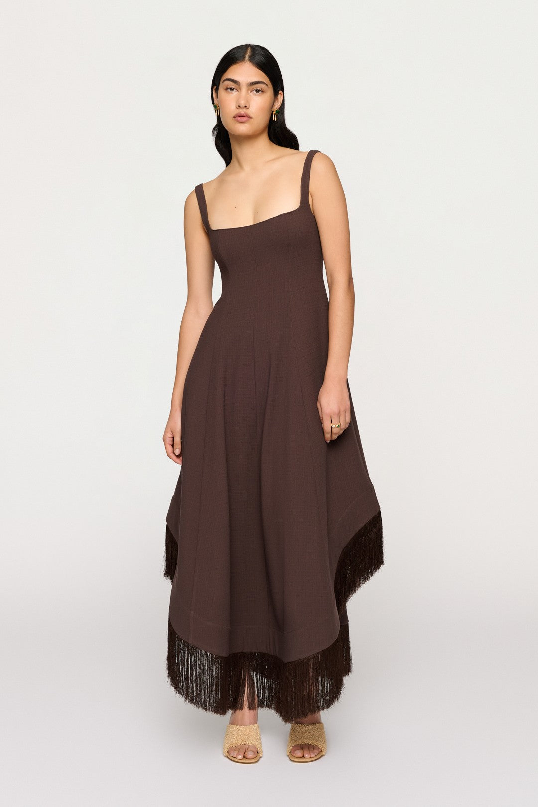 EMINE FRINGE HEM DRESS