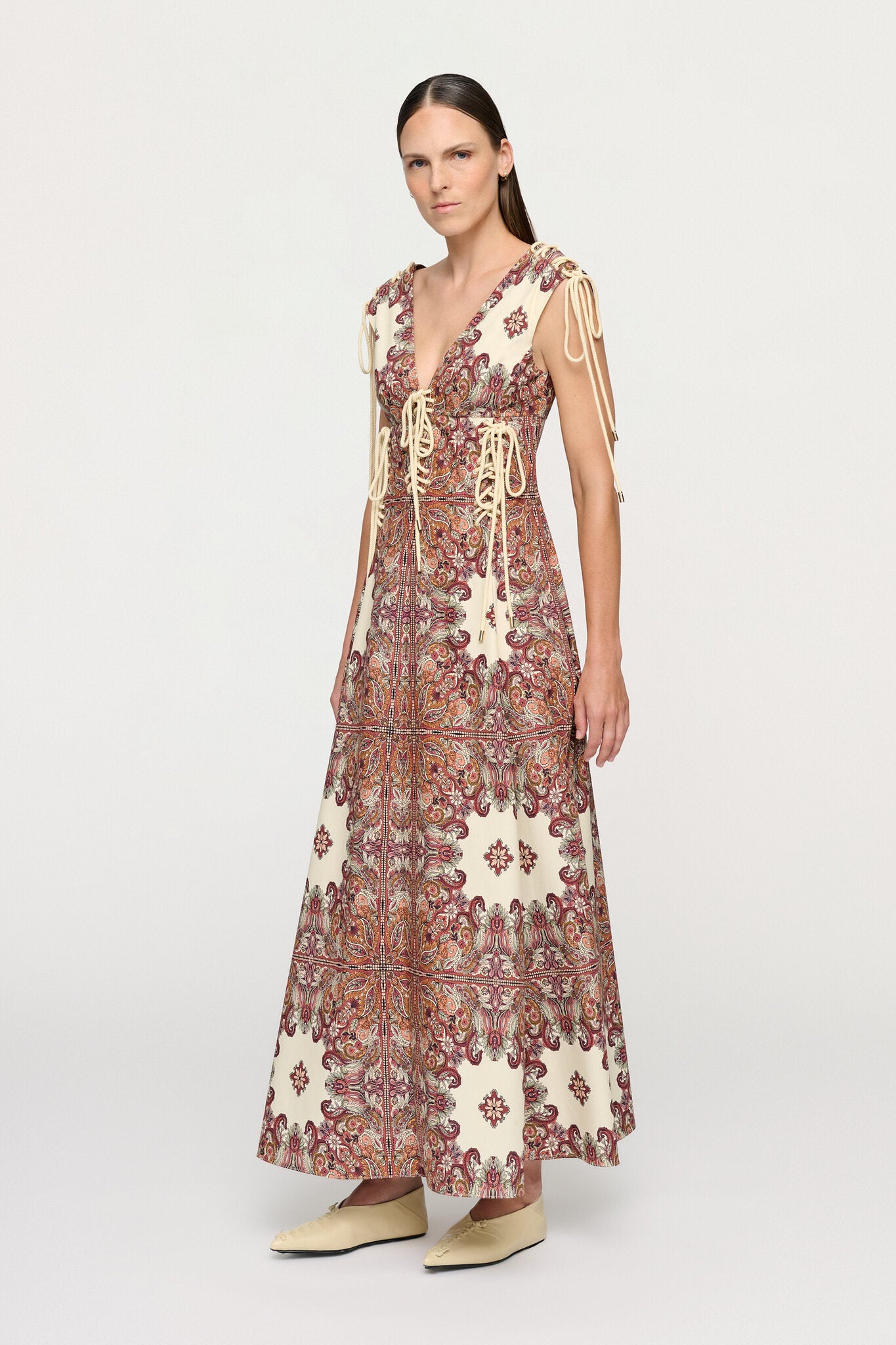 ESTELLE TIE MIDI DRESS