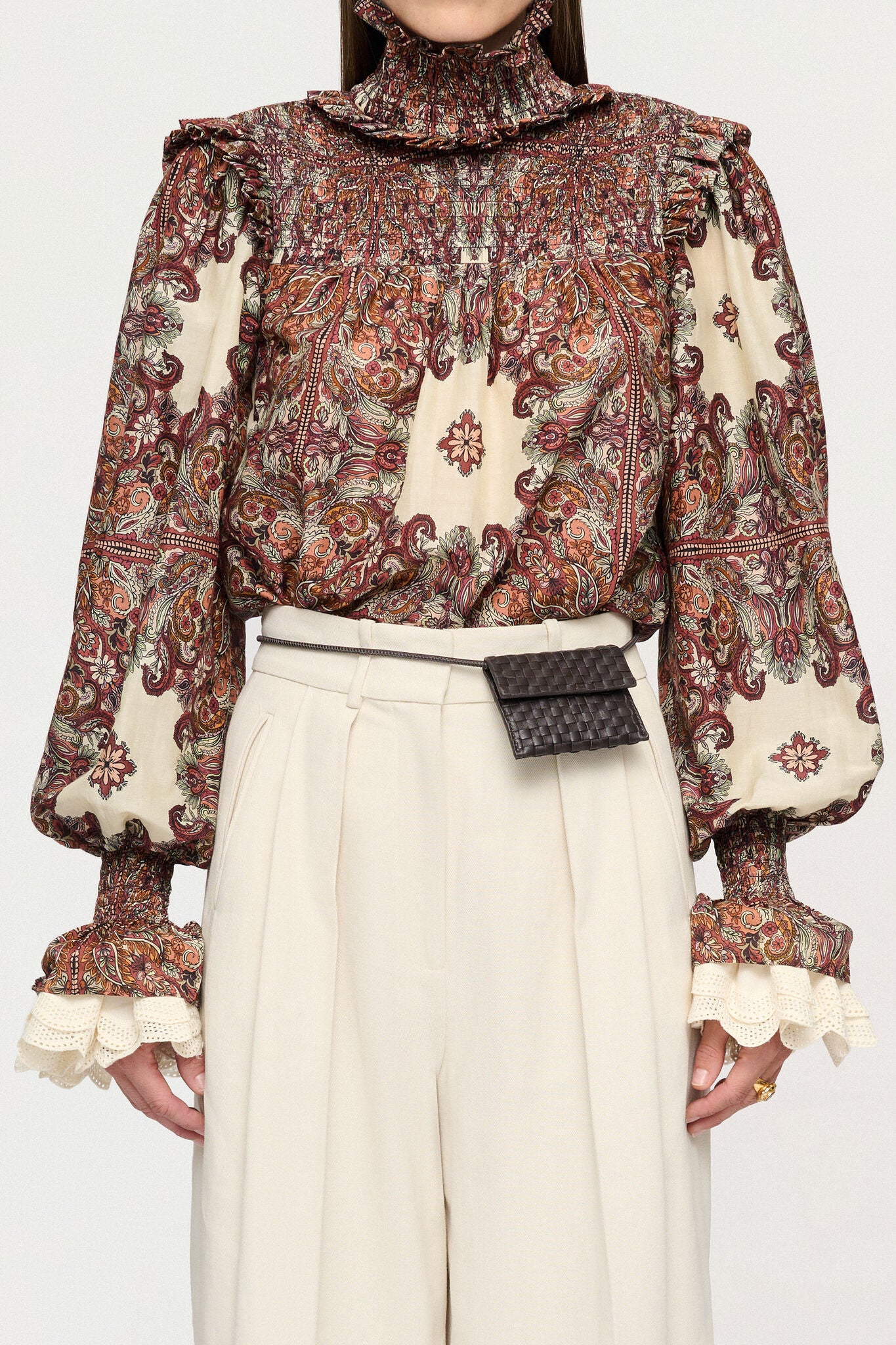 PAIGE SHIRRED BLOUSE
