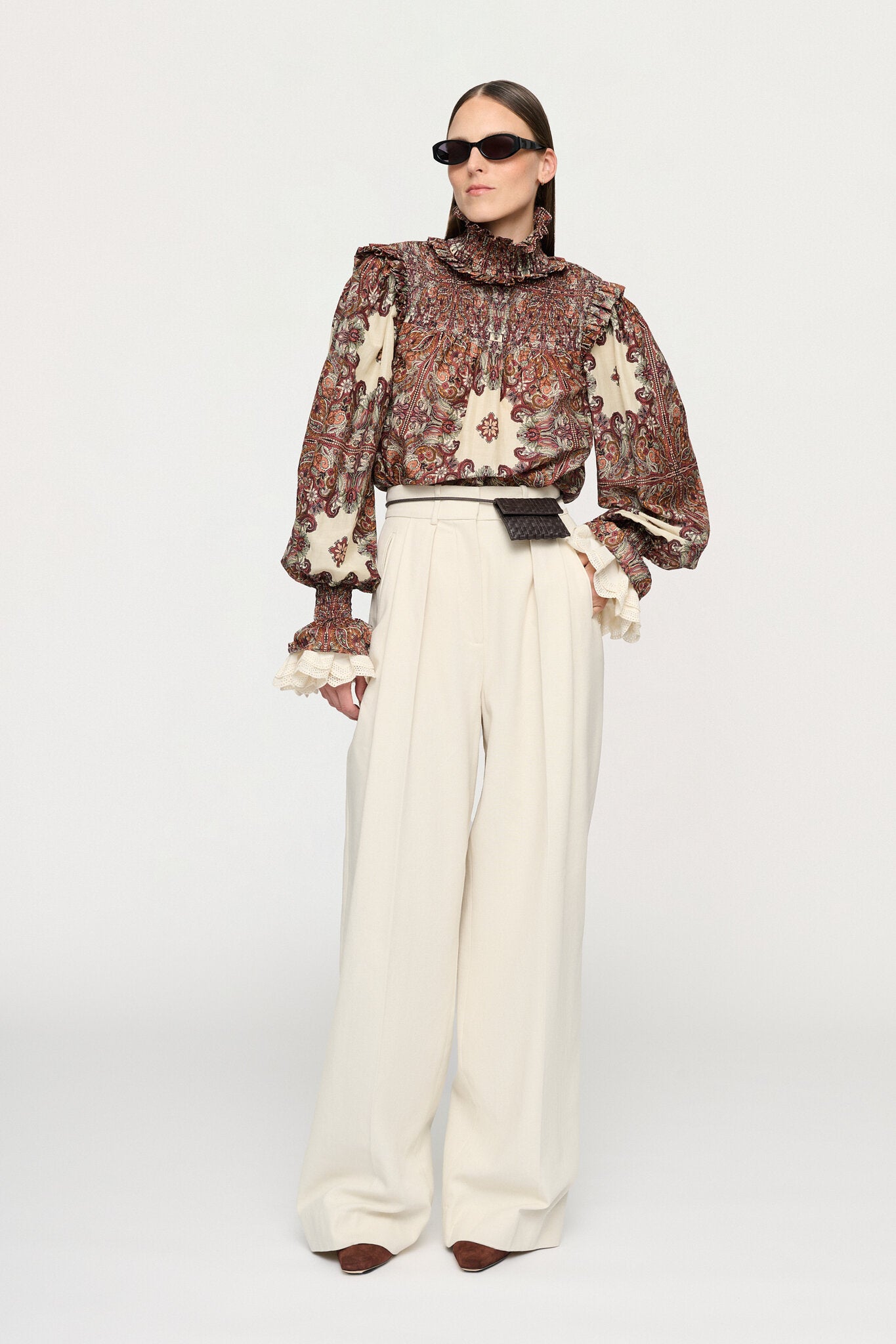 PAIGE SHIRRED BLOUSE