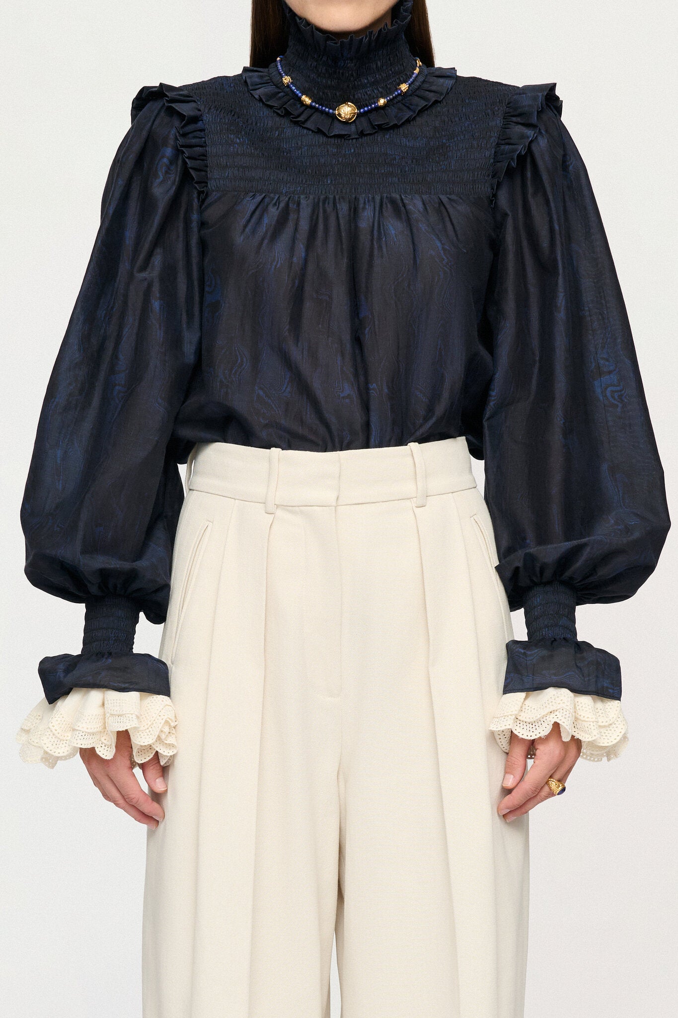 PAIGE SHIRRED BLOUSE