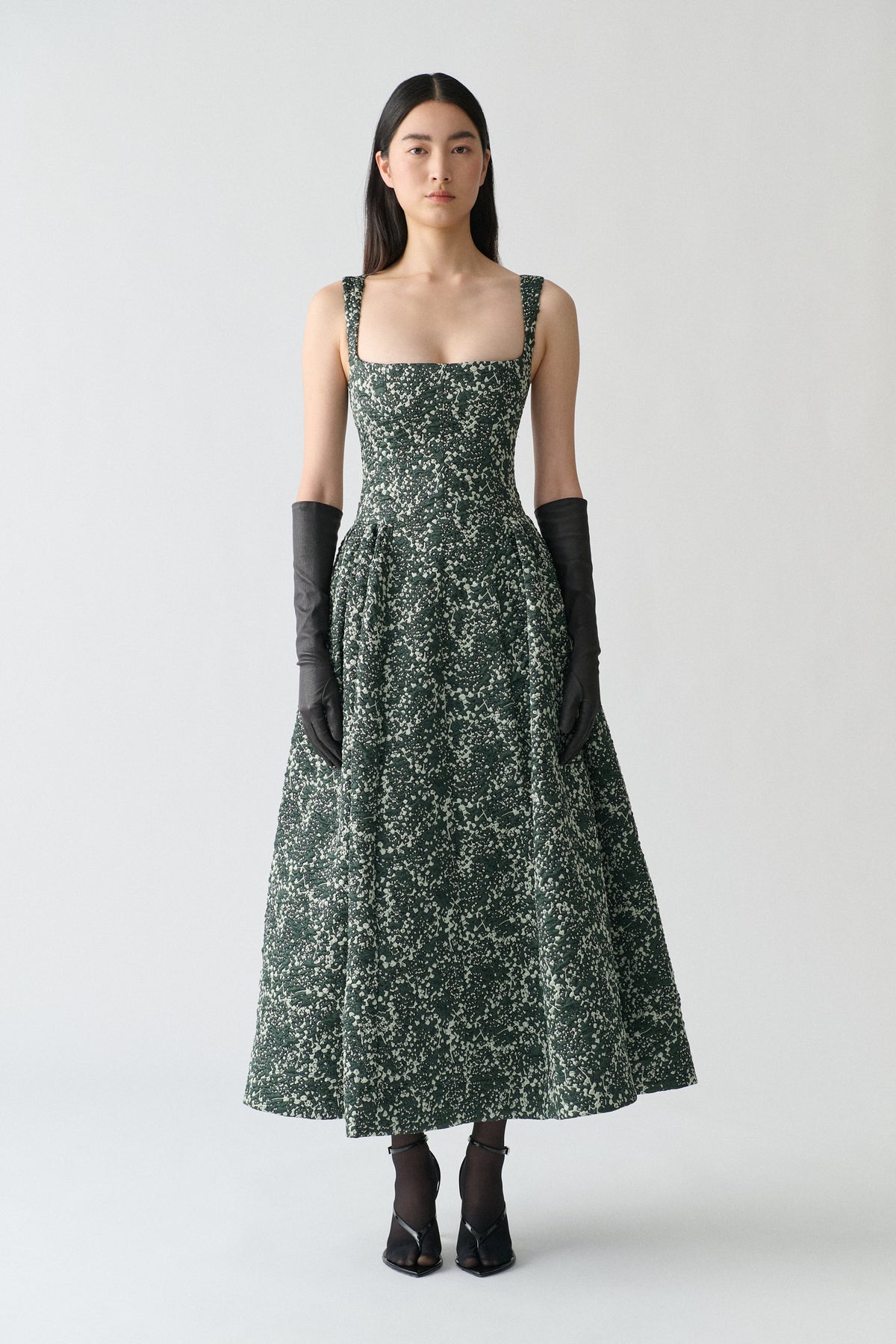 Sylvie Jacquard Midi Dress