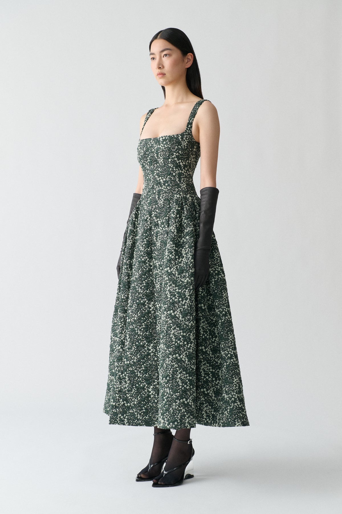 Sylvie Jacquard Midi Dress