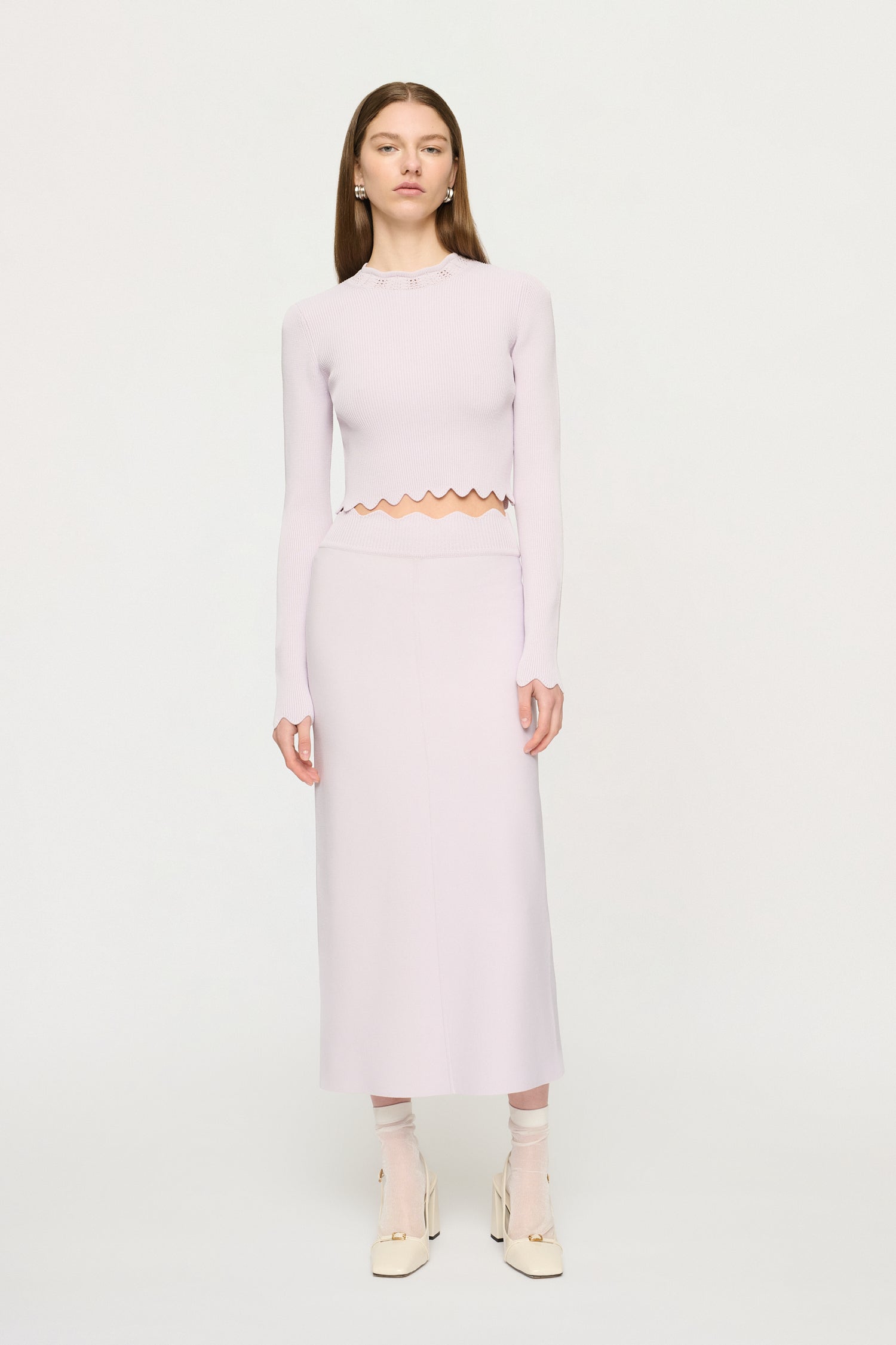 BLANCA SCALLOPED KNIT