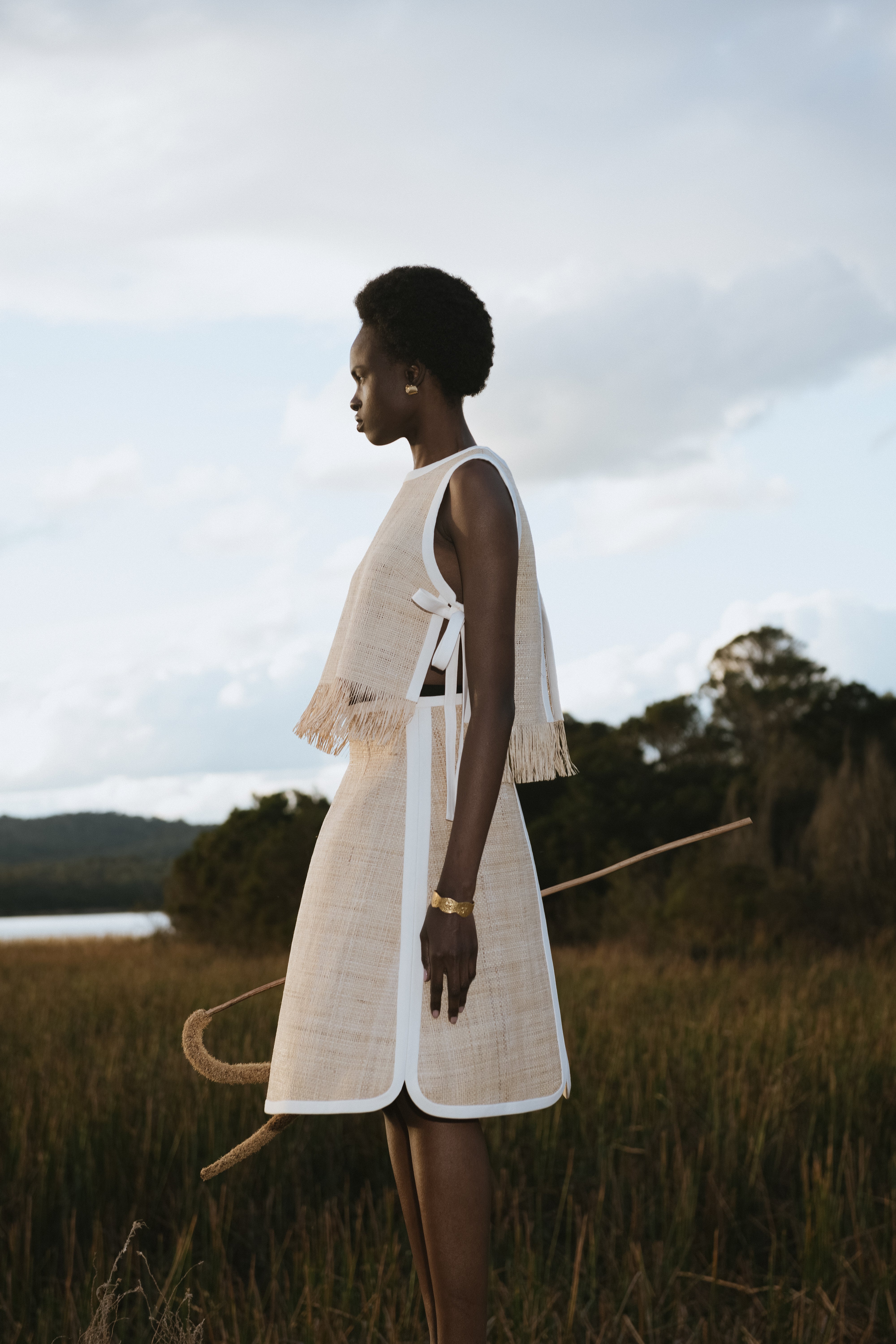 EDIE RAFFIA SKIRT