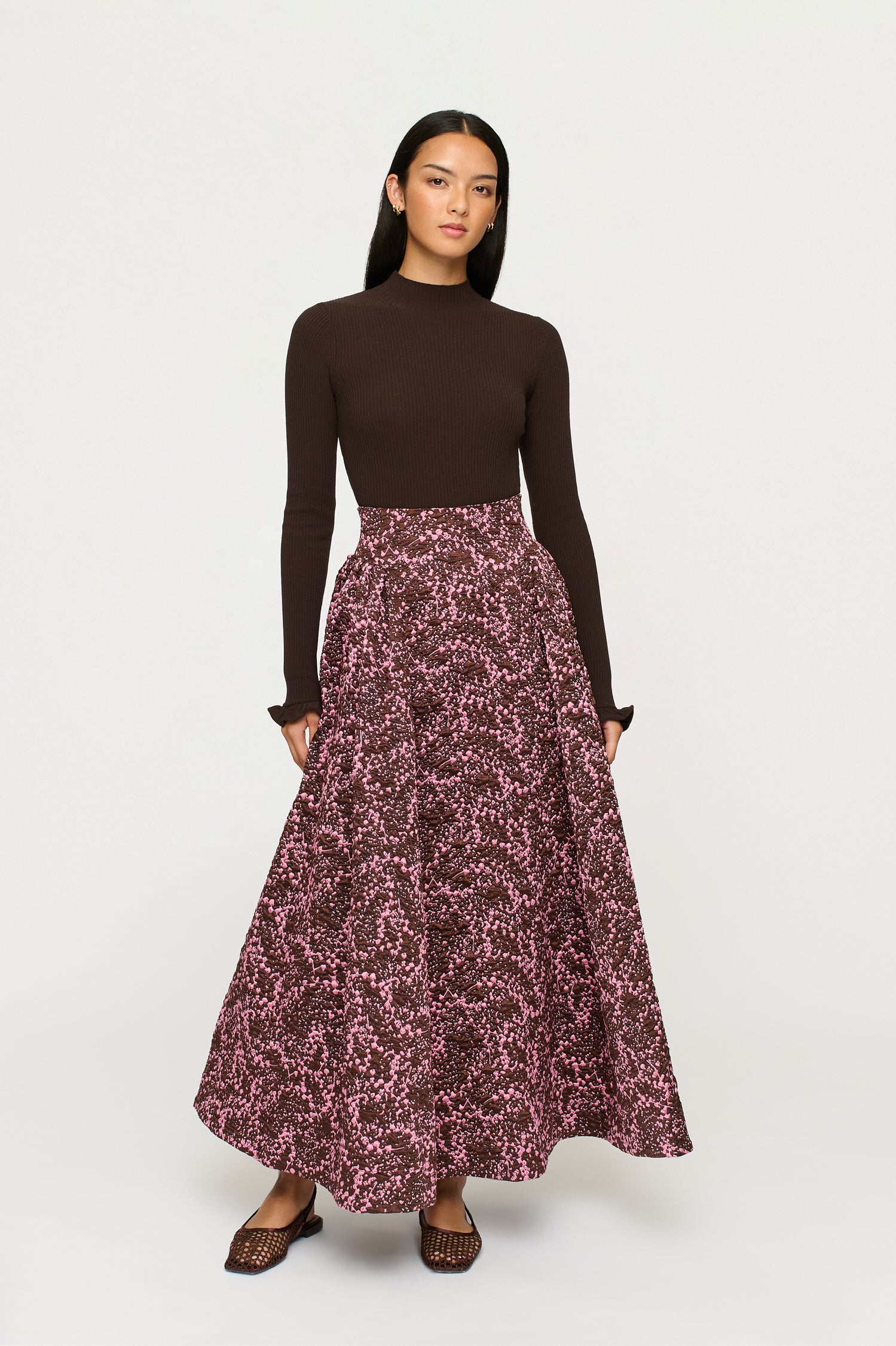 SYLVIE JACQUARD SKIRT