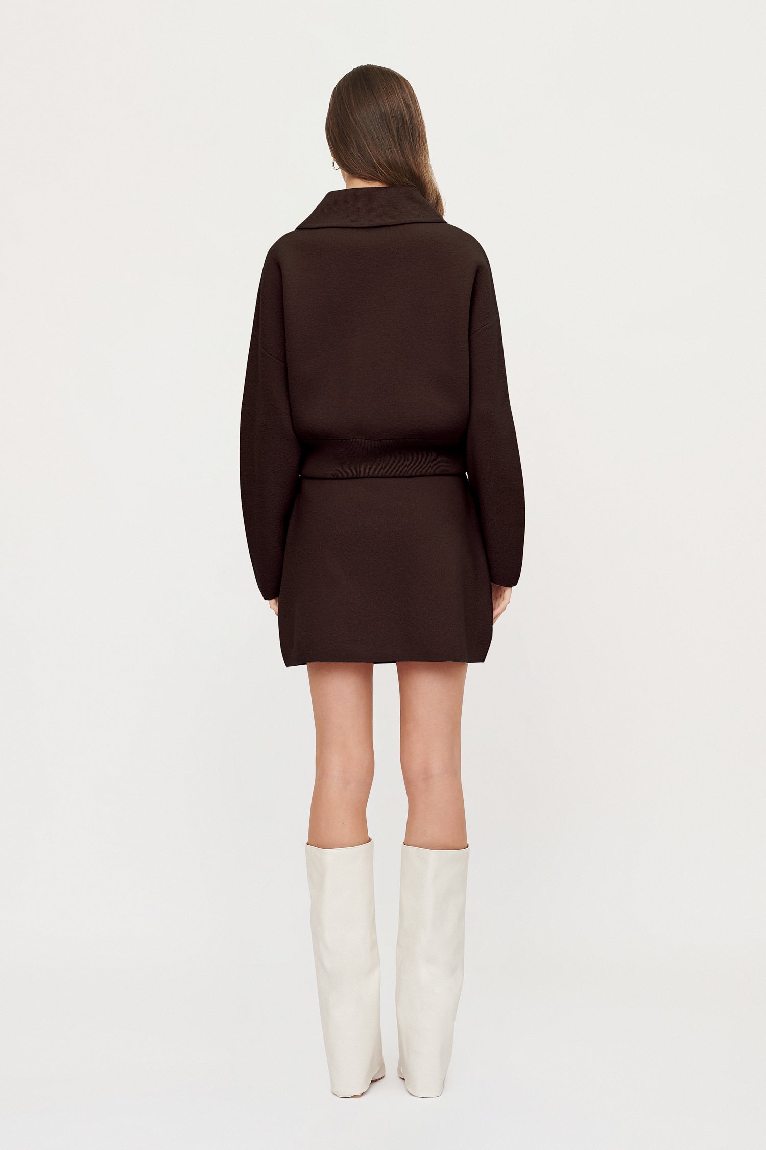 CAMILA BOILED WOOL KNIT BOMBER