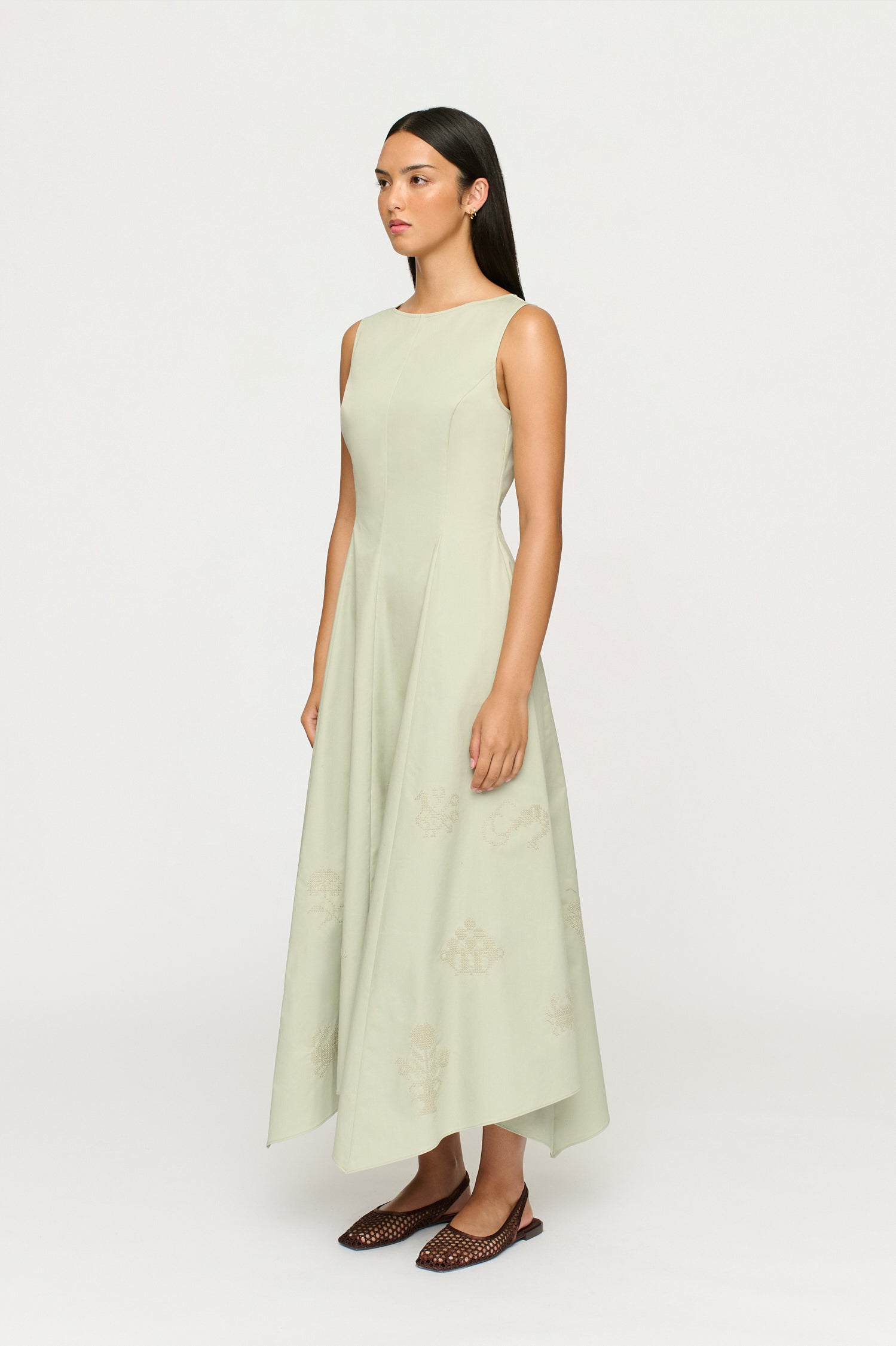 JACQUELINE ASYM HEM DRESS