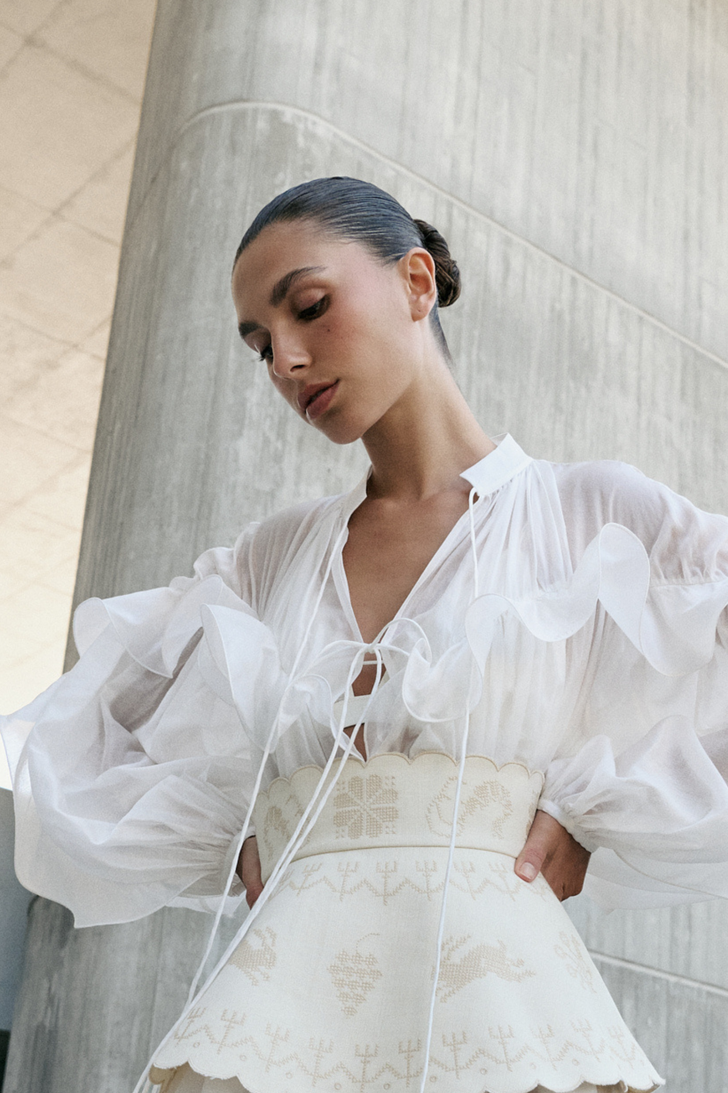 APRILE FLOUNCE SHIRT