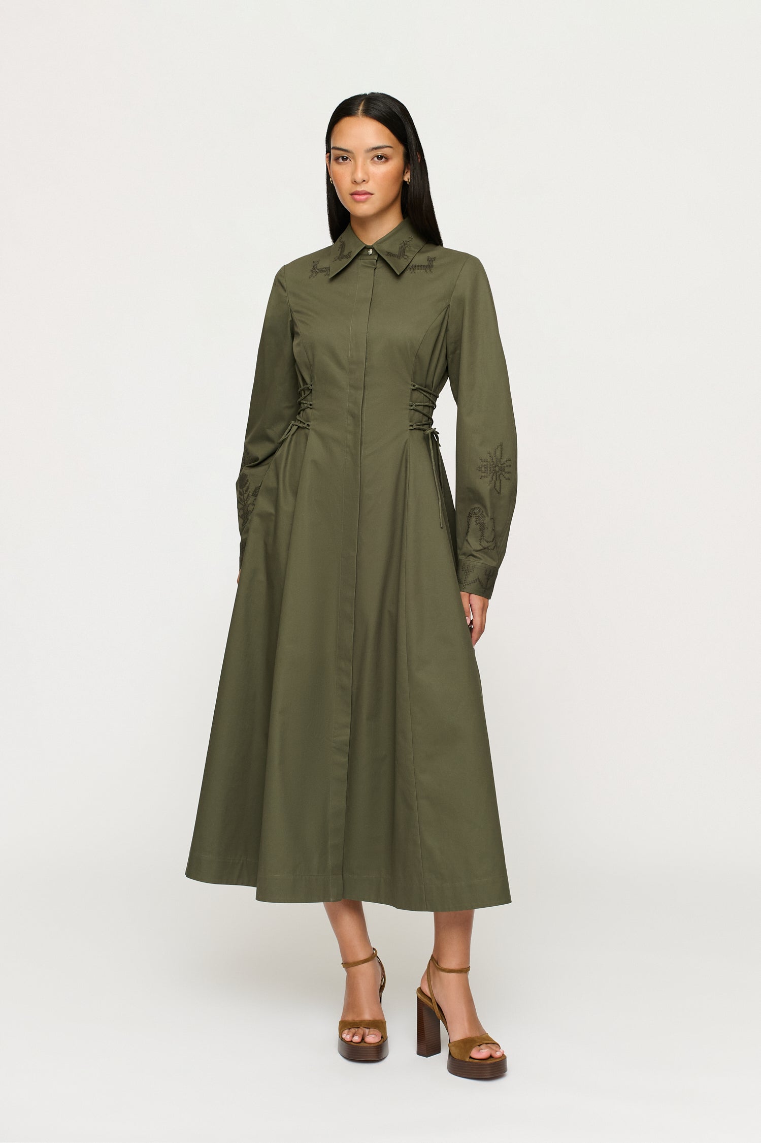 JOSEPHINE MIDI SHIRT DRESS