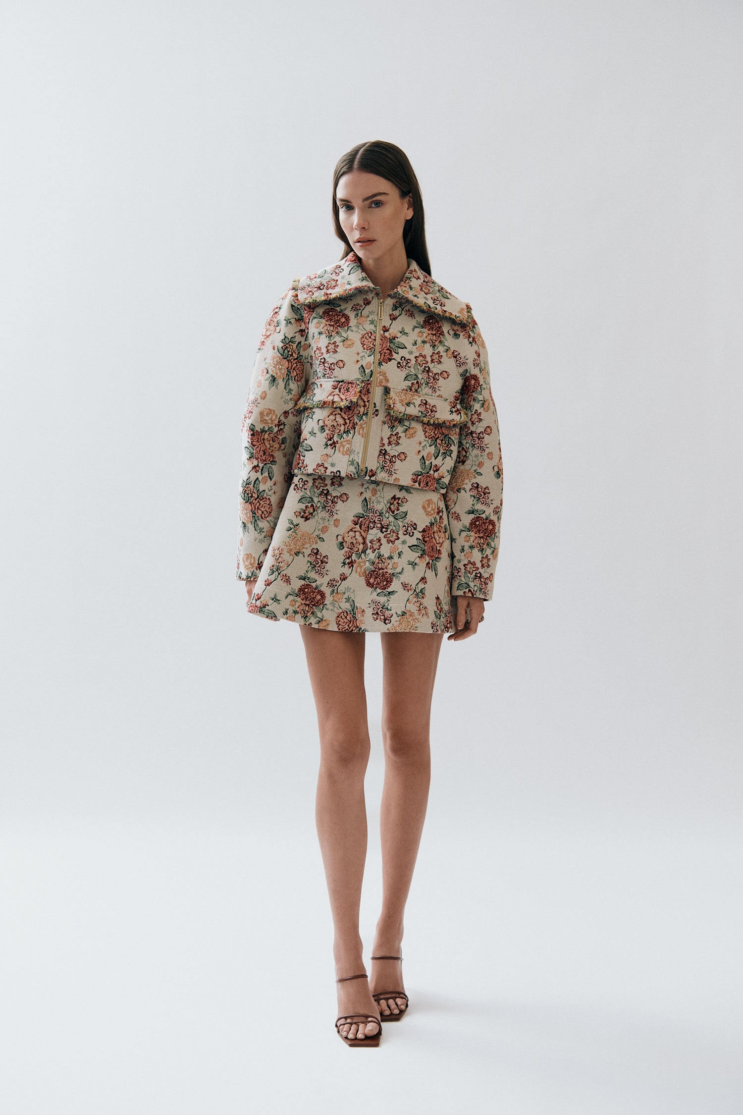 Camellia Jacket | Florelie Jacquard | Bomber Floral Print| Clea