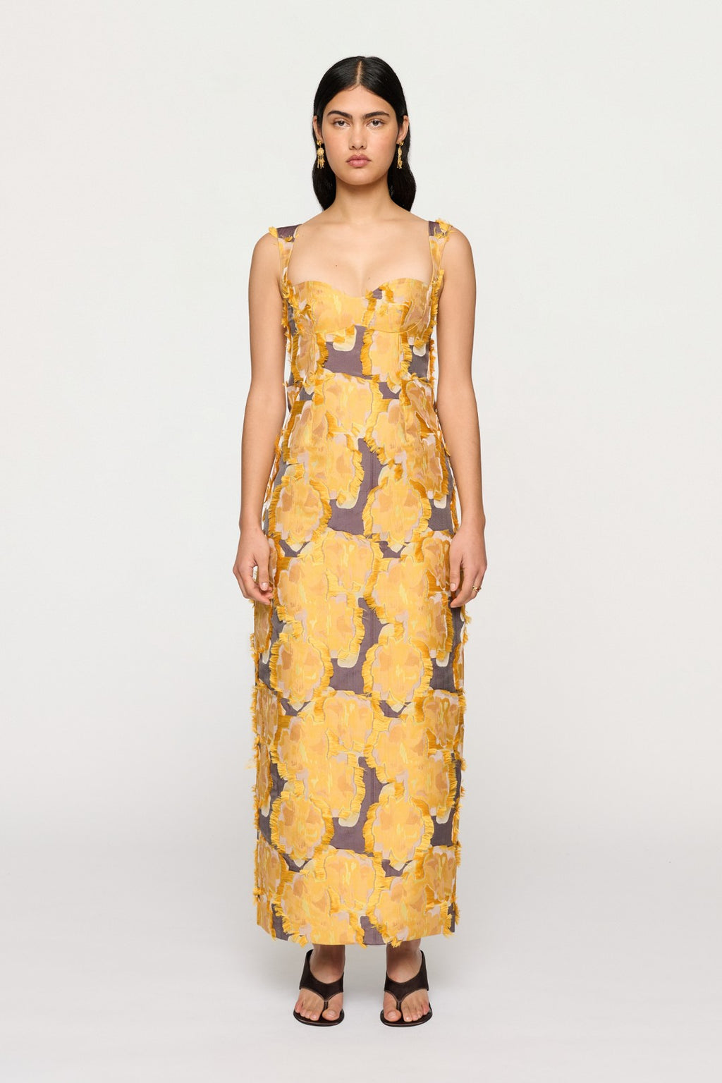 lace up midi dress Jennine Lace-Up Back Midi Dress Black main image 1