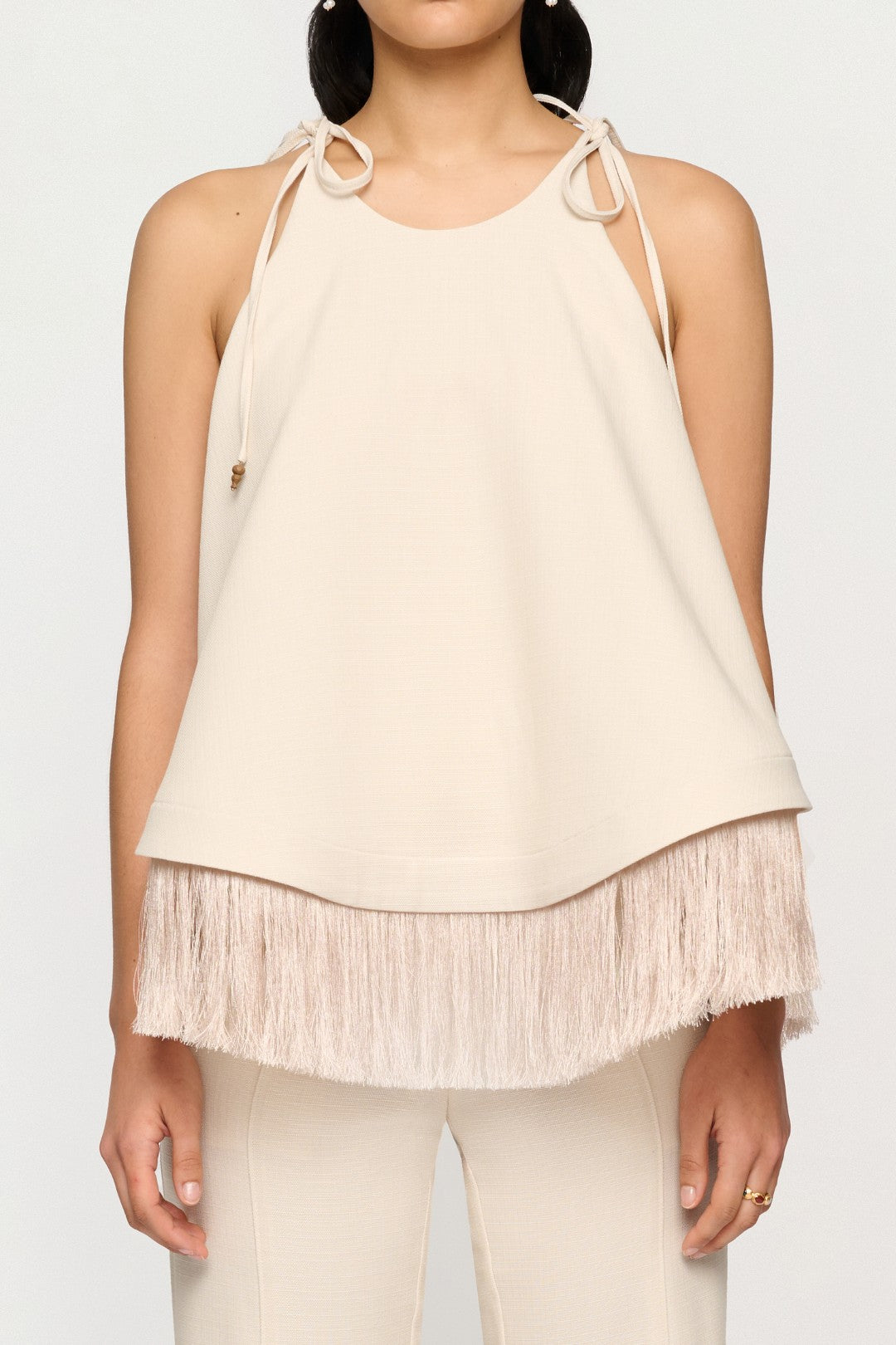 BIBI FRINGE HEM TOP