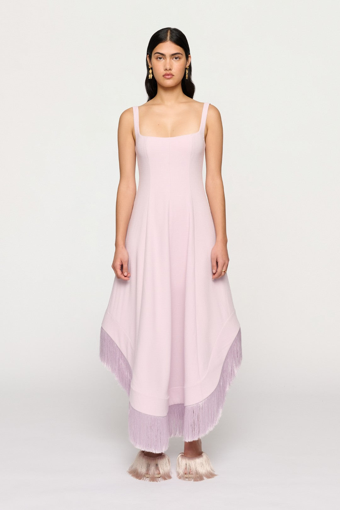 EMINE FRINGE HEM DRESS