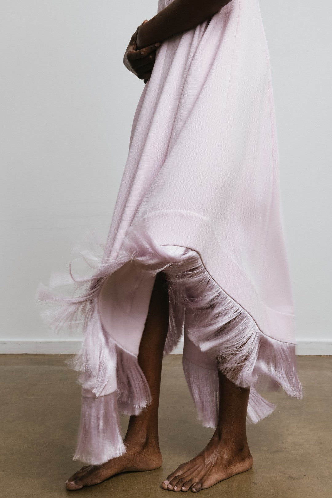 EMINE FRINGE HEM DRESS