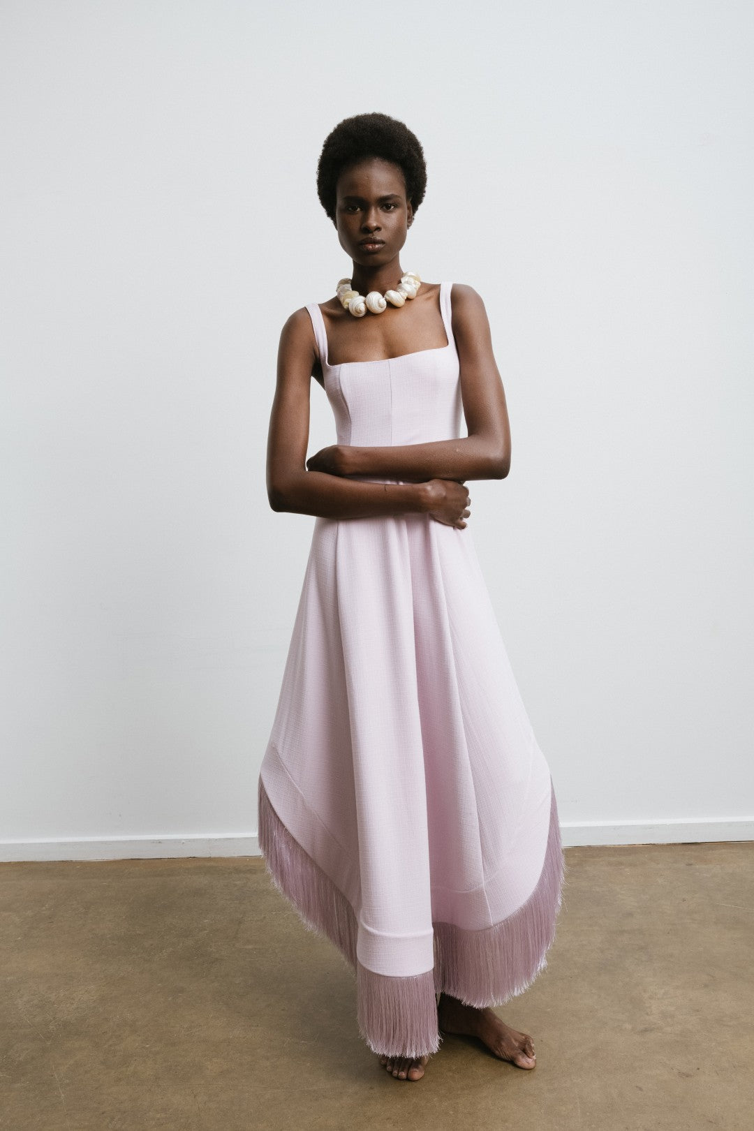 EMINE FRINGE HEM DRESS