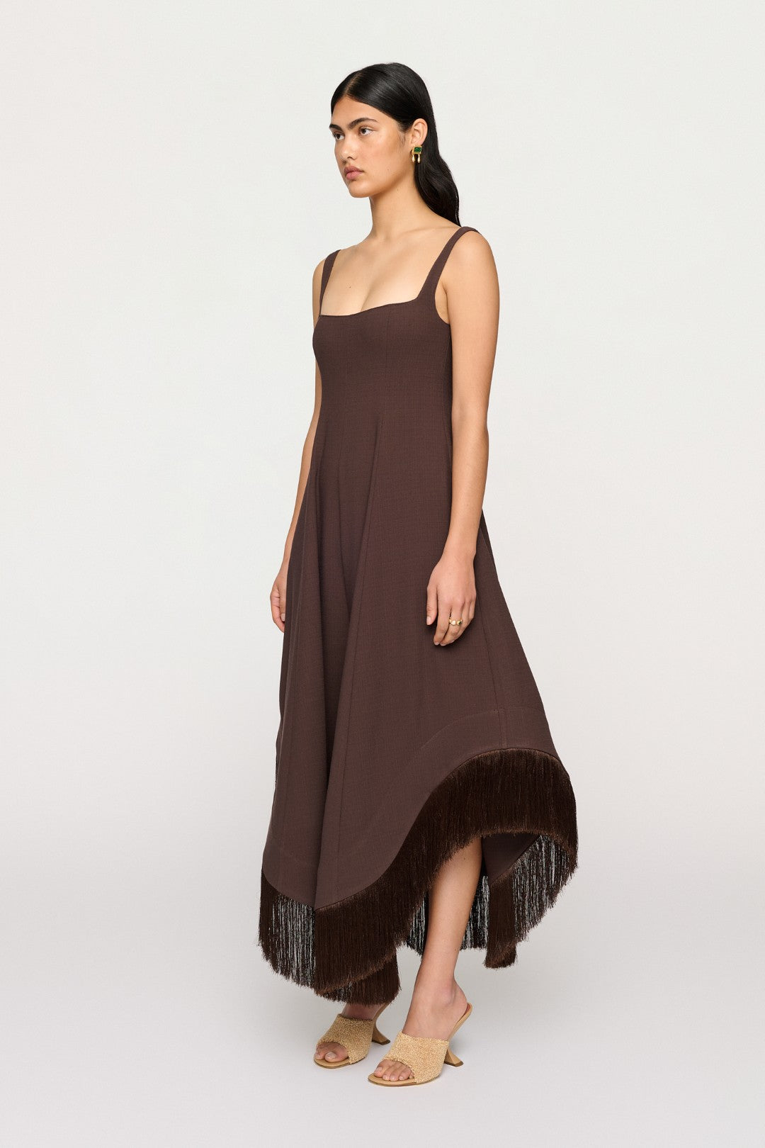 EMINE FRINGE HEM DRESS
