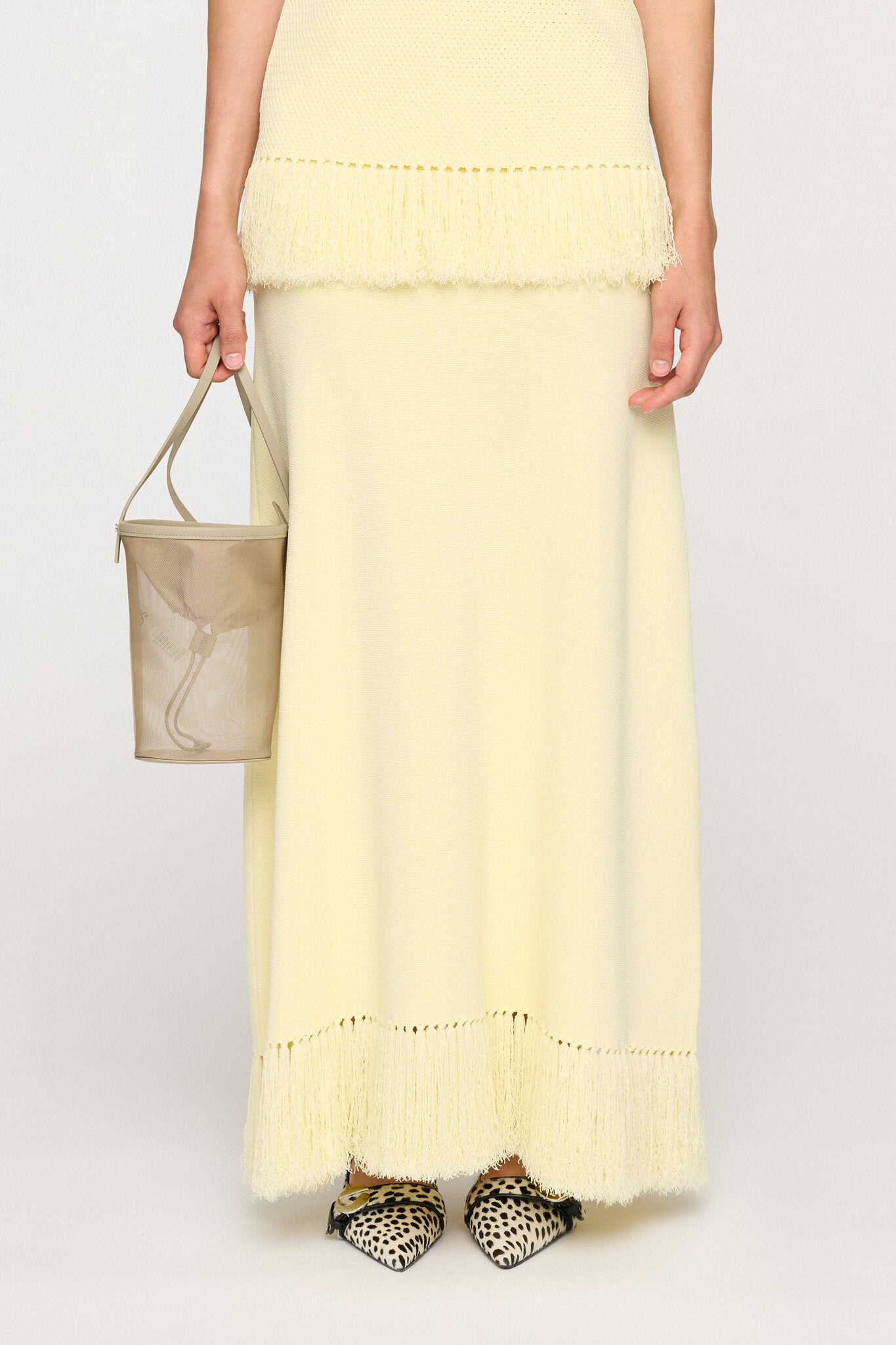 AMELIA FRINGE HEM SKIRT