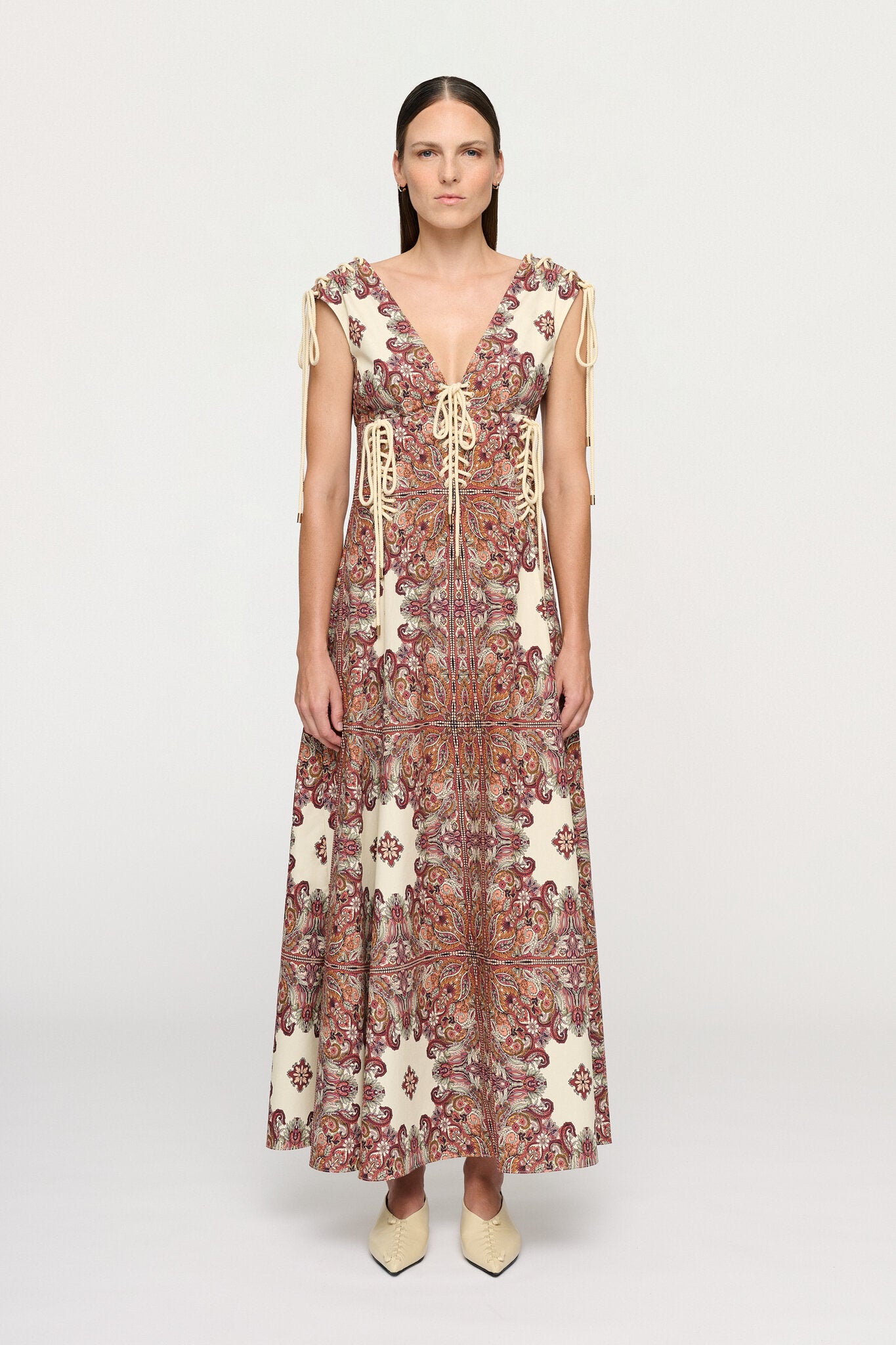ESTELLE TIE MIDI DRESS