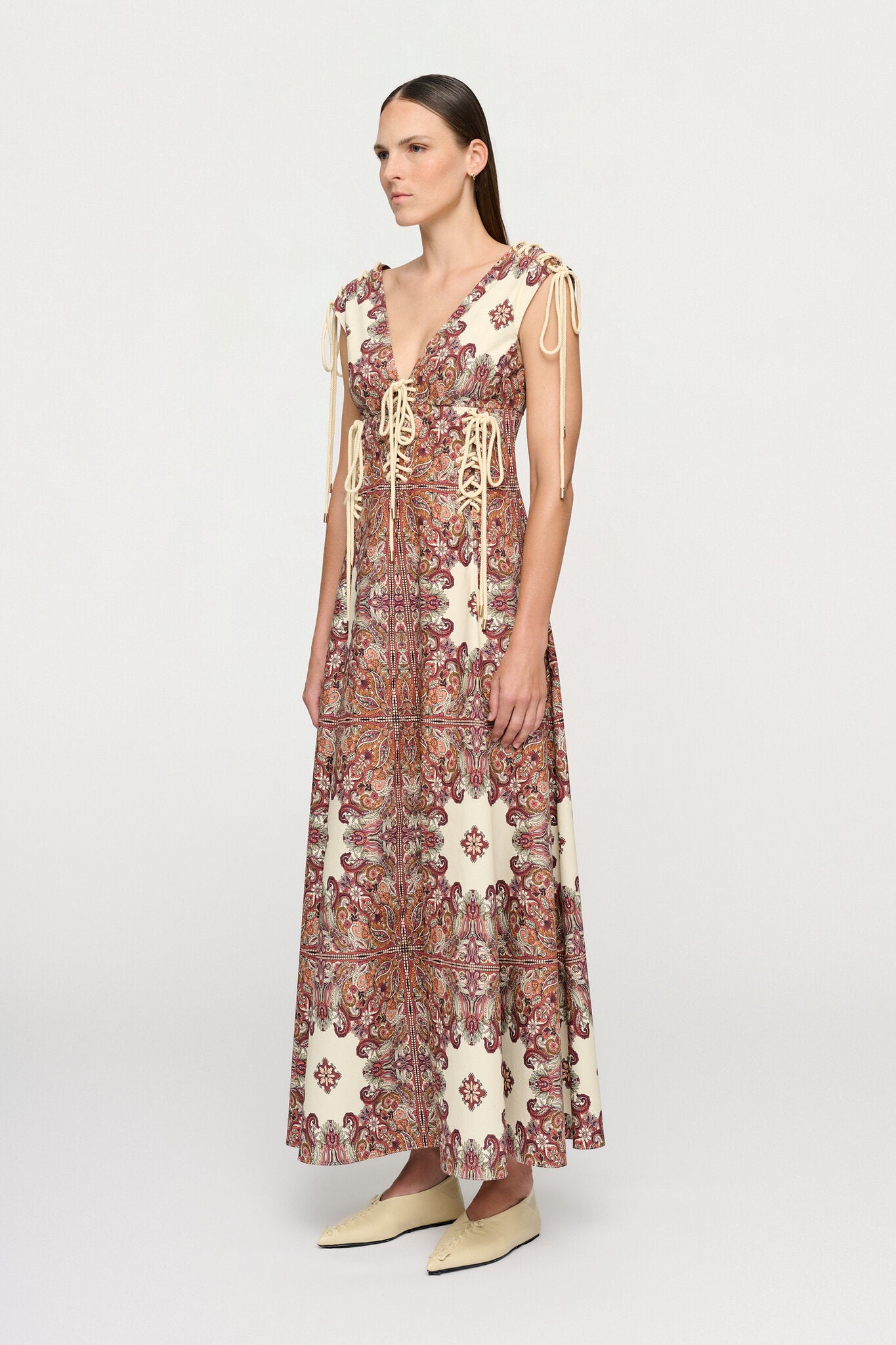 ESTELLE TIE MIDI DRESS