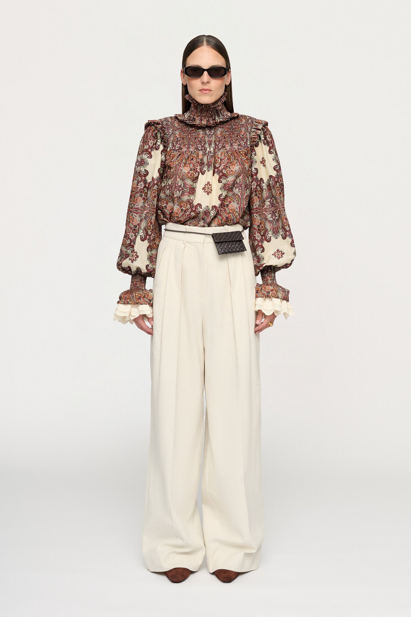PAIGE SHIRRED BLOUSE