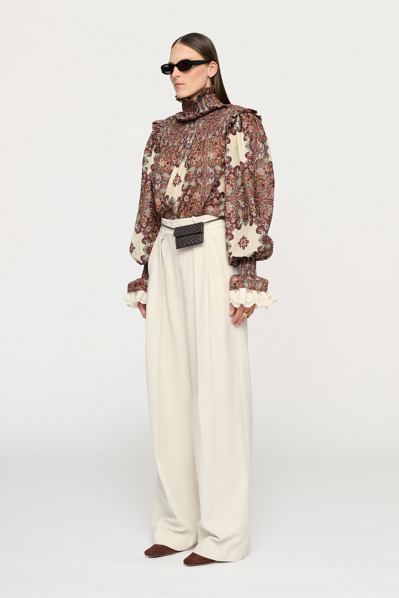 PAIGE SHIRRED BLOUSE