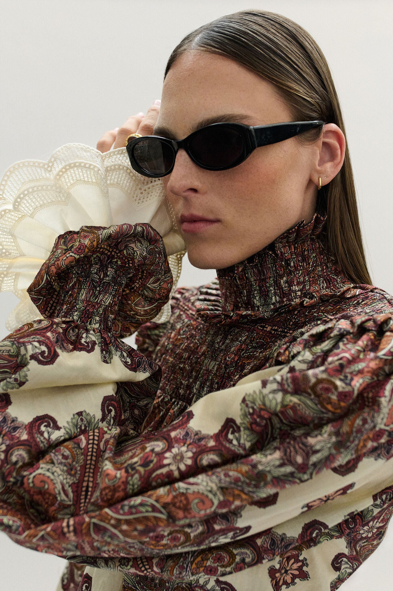 PAIGE SHIRRED BLOUSE