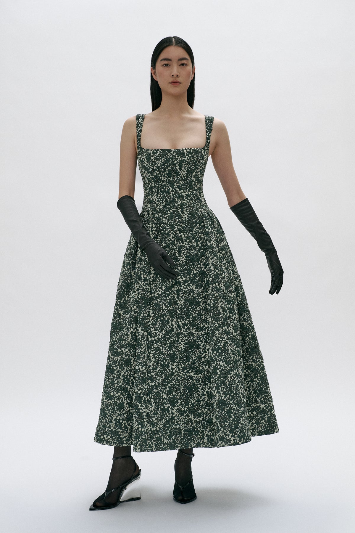 Sylvie Jacquard Midi Dress