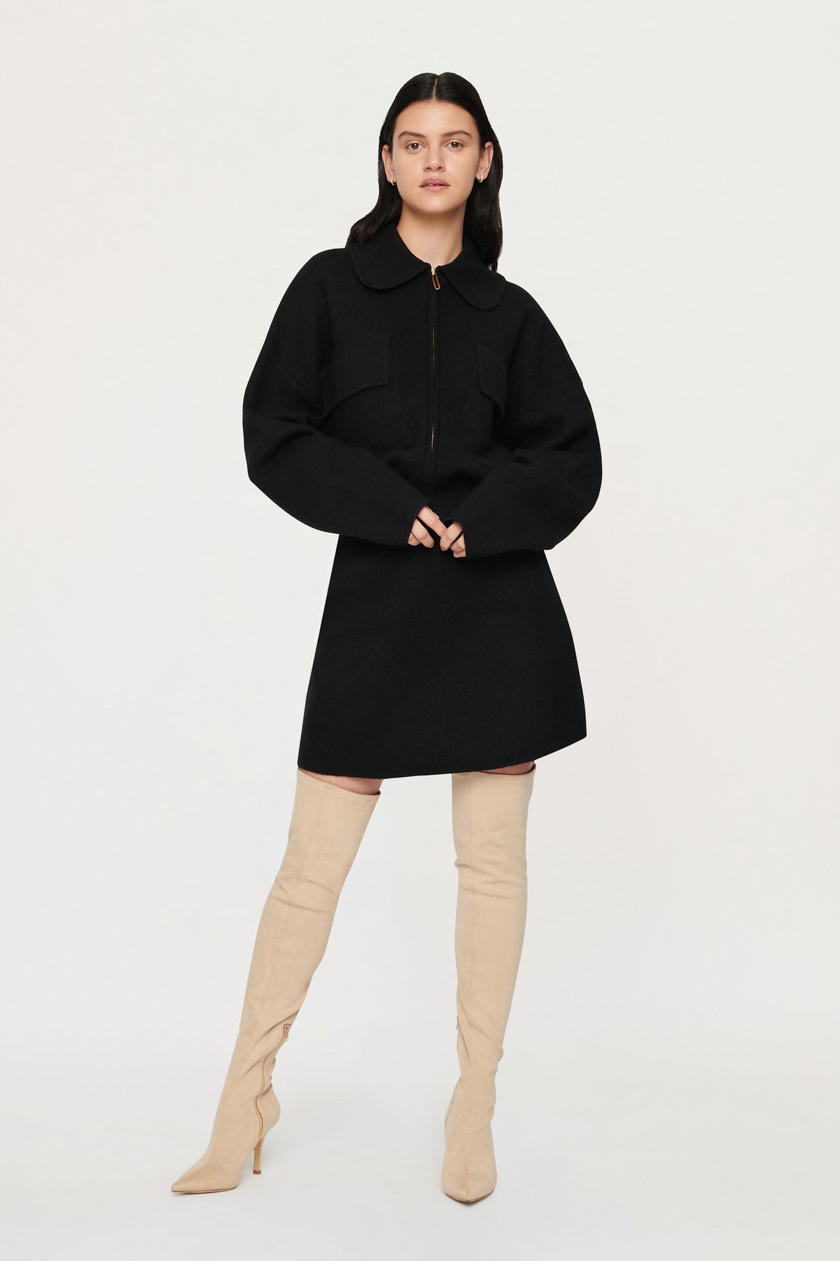 CAMILA BOILED WOOL KNIT BOMBER