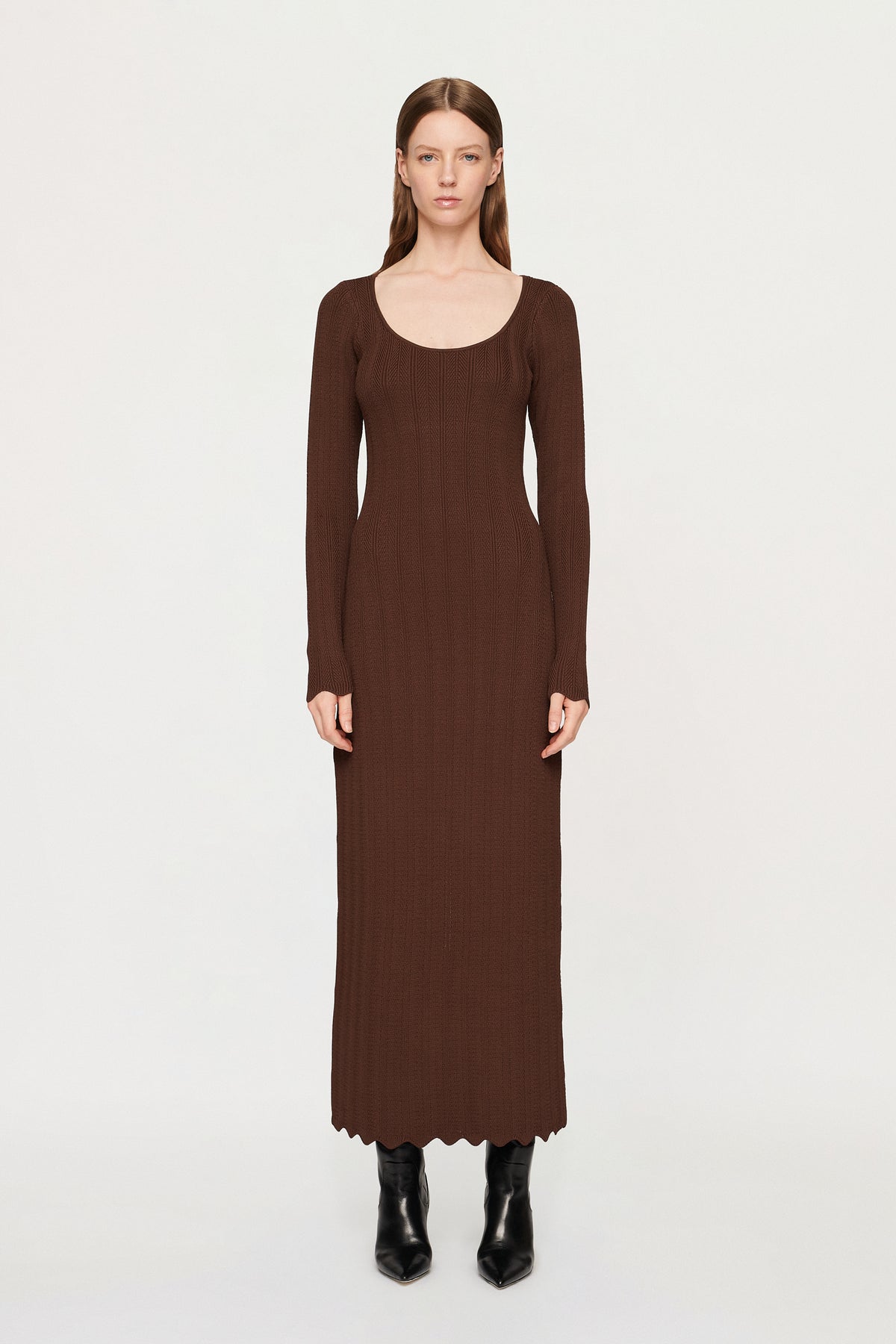 PALMER SCALLOP KNIT DRESS