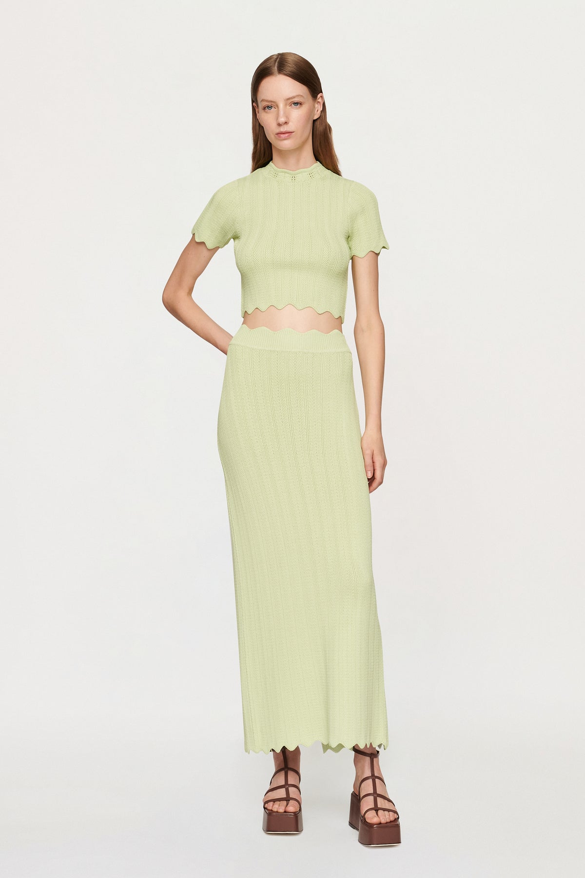 TILDA SCALLOP KNIT SKIRT